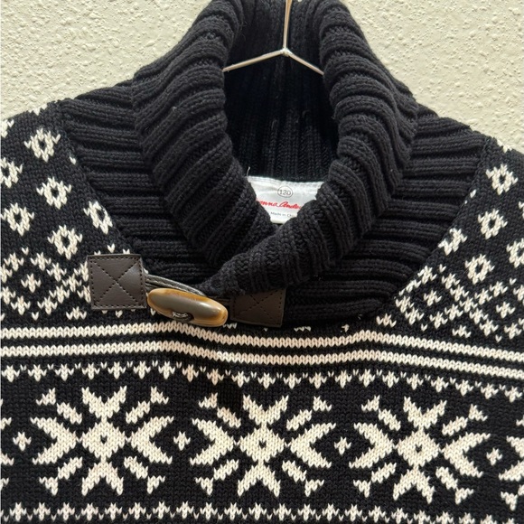 Hanna Andersson Fair Isle turtleneck sweater kids size 130 - Picture 3 of 7
